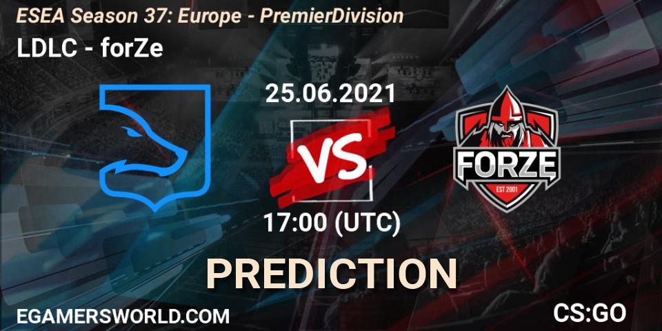 LDLC - forZe: ennuste. 25.06.21, CS2 (CS:GO), ESEA Season 37: Europe - Premier Division