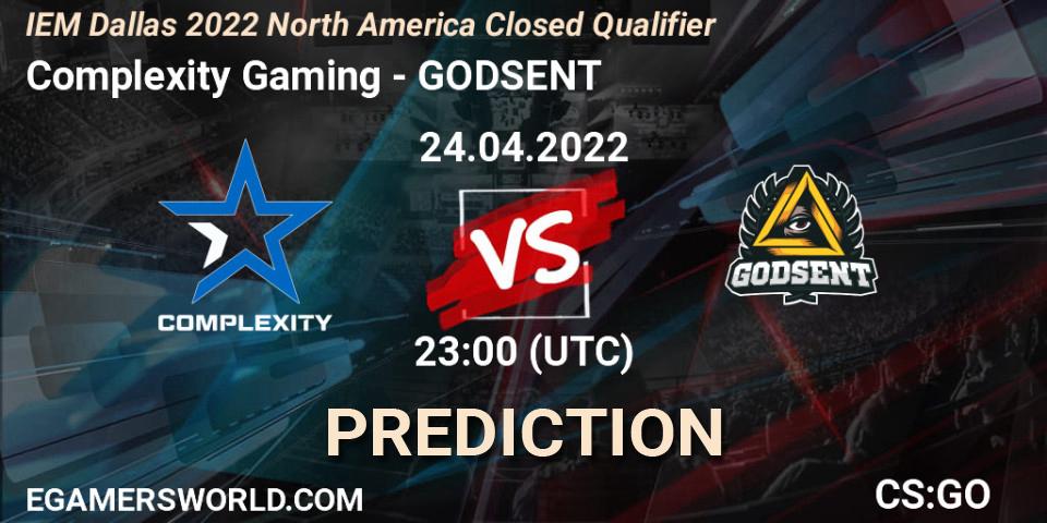 Complexity Gaming - GODSENT: ennuste. 24.04.2022 at 23:00, Counter-Strike (CS2), IEM Dallas 2022 North America Closed Qualifier