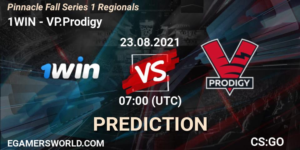 1WIN - VP.Prodigy: ennuste. 23.08.2021 at 07:00, Counter-Strike (CS2), Pinnacle Fall Series 1 Regionals
