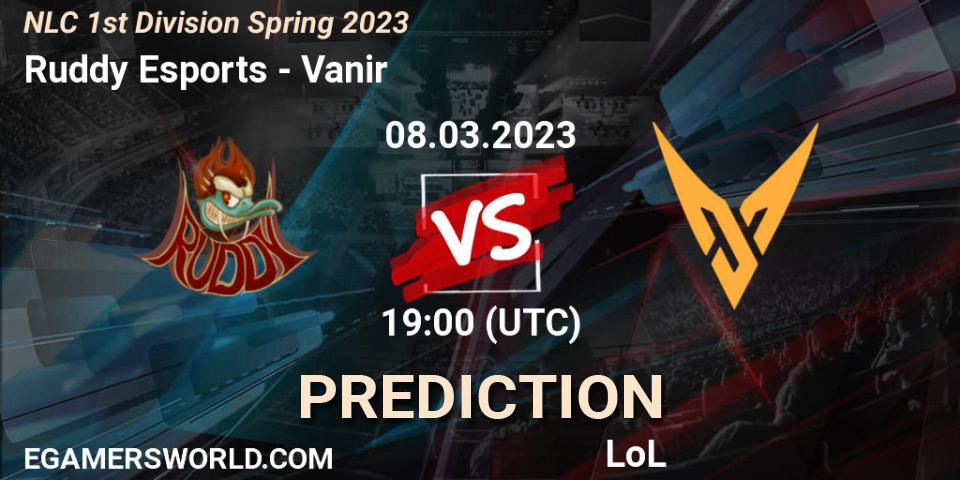 Ruddy Esports - Vanir: ennuste. 14.02.2023 at 19:00, LoL, NLC 1st Division Spring 2023