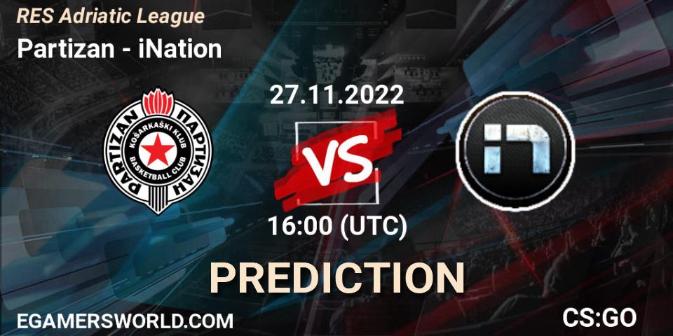 Partizan - iNation: ennuste. 27.11.22, CS2 (CS:GO), RES Adriatic League
