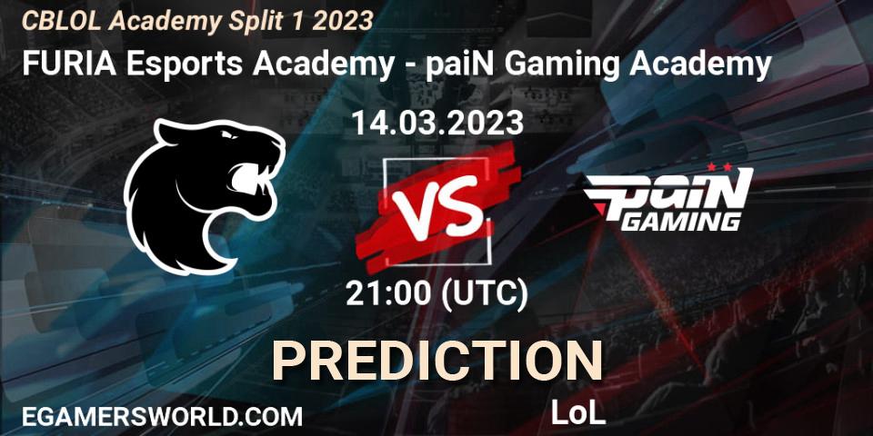 FURIA Esports Academy - paiN Gaming Academy: ennuste. 14.03.2023 at 21:00, LoL, CBLOL Academy Split 1 2023