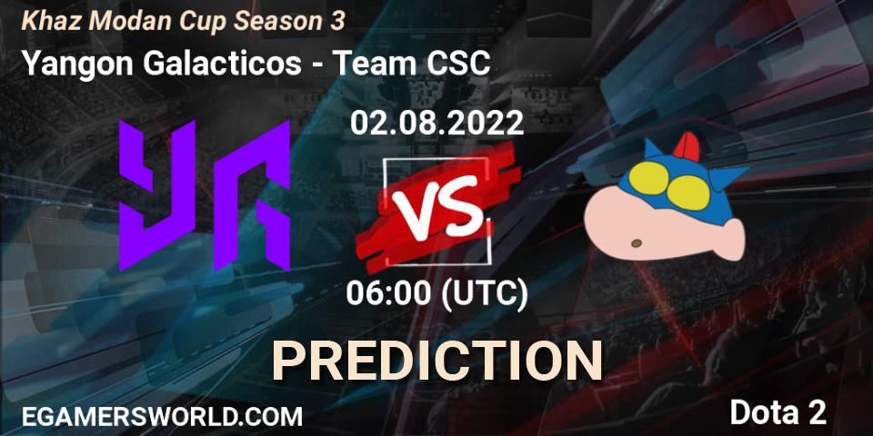 Yangon Galacticos - Team CSC: ennuste. 02.08.2022 at 09:01, Dota 2, Khaz Modan Cup Season 3