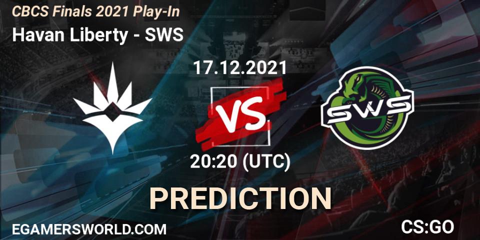 Havan Liberty - SWS: ennuste. 17.12.2021 at 20:20, Counter-Strike (CS2), CBCS Finals 2021 Play-In