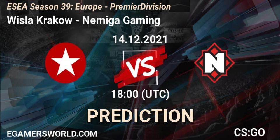 Wisla Krakow - Nemiga Gaming: ennuste. 14.12.2021 at 18:00, Counter-Strike (CS2), ESEA Season 39: Europe - Premier Division