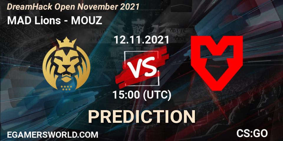 MAD Lions - MOUZ: ennuste. 12.11.2021 at 15:00, Counter-Strike (CS2), DreamHack Open November 2021