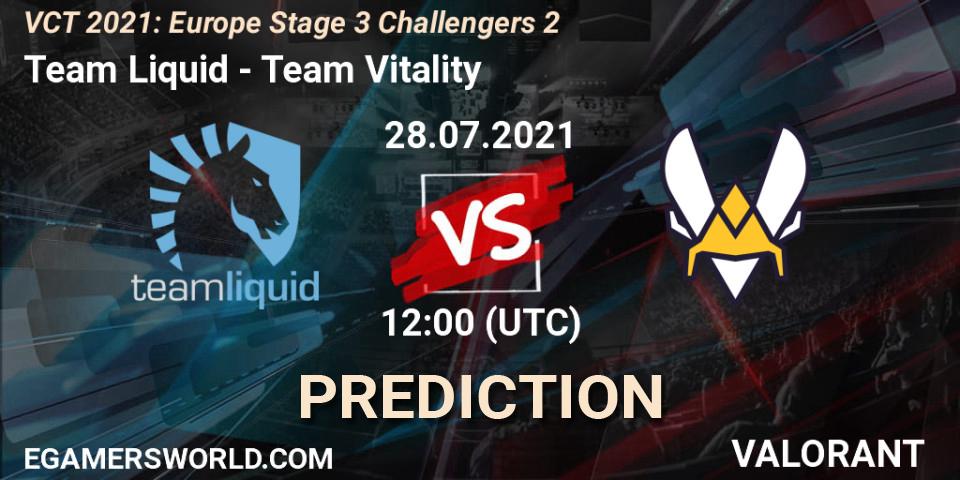 Team Liquid - Team Vitality: ennuste. 28.07.2021 at 12:00, VALORANT, VCT 2021: Europe Stage 3 Challengers 2