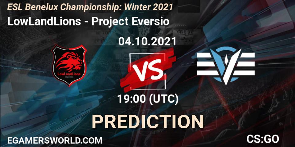 LowLandLions - Project Eversio: ennuste. 04.10.2021 at 19:00, Counter-Strike (CS2), ESL Benelux Championship: Winter 2021