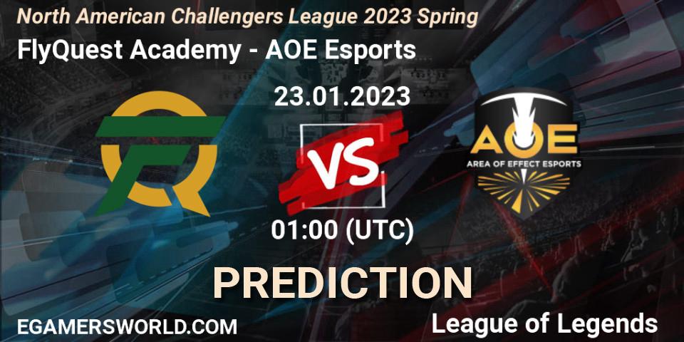 FlyQuest Challengers - AOE Esports: ennuste. 23.01.2023 at 01:00, LoL, NACL 2023 Spring - Group Stage