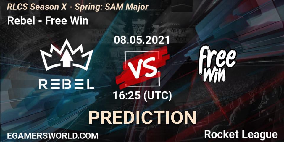 Rebel - Free Win: ennuste. 08.05.2021 at 16:25, Rocket League, RLCS Season X - Spring: SAM Major