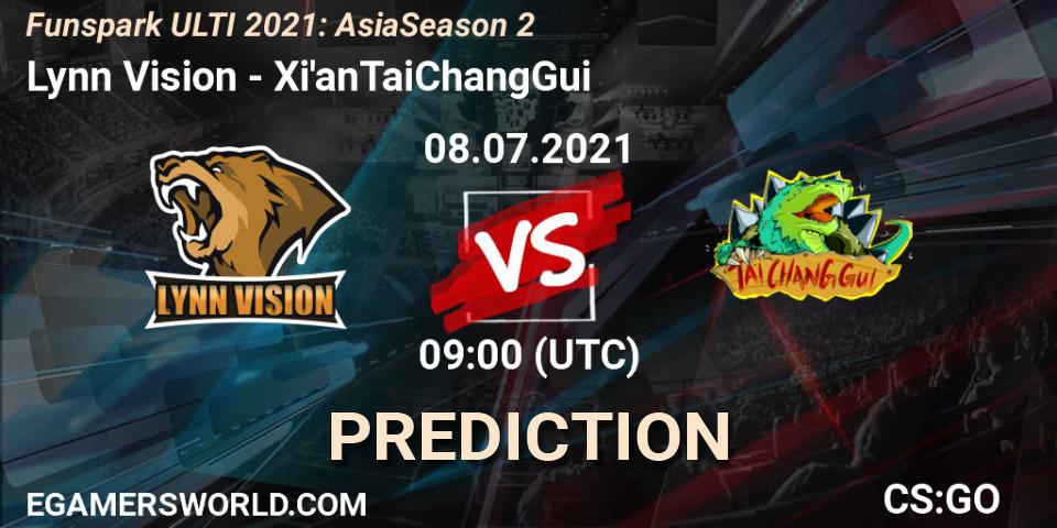 Lynn Vision - Xi'anTaiChangGui: ennuste. 08.07.2021 at 09:00, Counter-Strike (CS2), Funspark ULTI 2021: Asia Season 2
