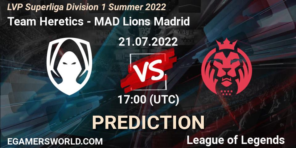 Team Heretics - MAD Lions Madrid: ennuste. 21.07.22, LoL, LVP Superliga Division 1 Summer 2022