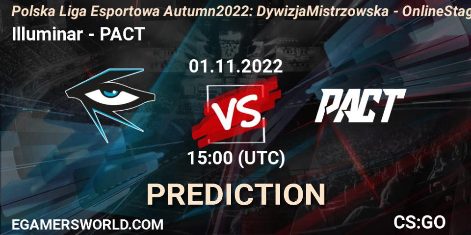 Illuminar - PACT: ennuste. 01.11.2022 at 15:00, Counter-Strike (CS2), Polska Liga Esportowa Autumn 2022: Dywizja Mistrzowska - Online Stage