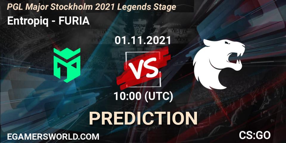 Entropiq - FURIA: ennuste. 01.11.2021 at 10:00, Counter-Strike (CS2), PGL Major Stockholm 2021 Legends Stage