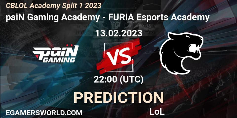 paiN Gaming Academy - FURIA Esports Academy: ennuste. 13.02.2023 at 22:00, LoL, CBLOL Academy Split 1 2023