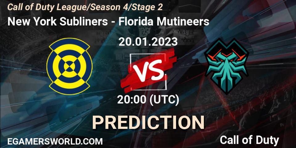 New York Subliners - Florida Mutineers: ennuste. 20.01.2023 at 20:00, Call of Duty, Call of Duty League 2023: Stage 2 Major Qualifiers