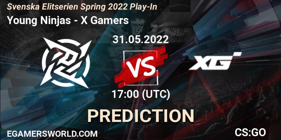 Young Ninjas - X Gamers: ennuste. 31.05.2022 at 17:00, Counter-Strike (CS2), Svenska Elitserien Spring 2022 Play-In