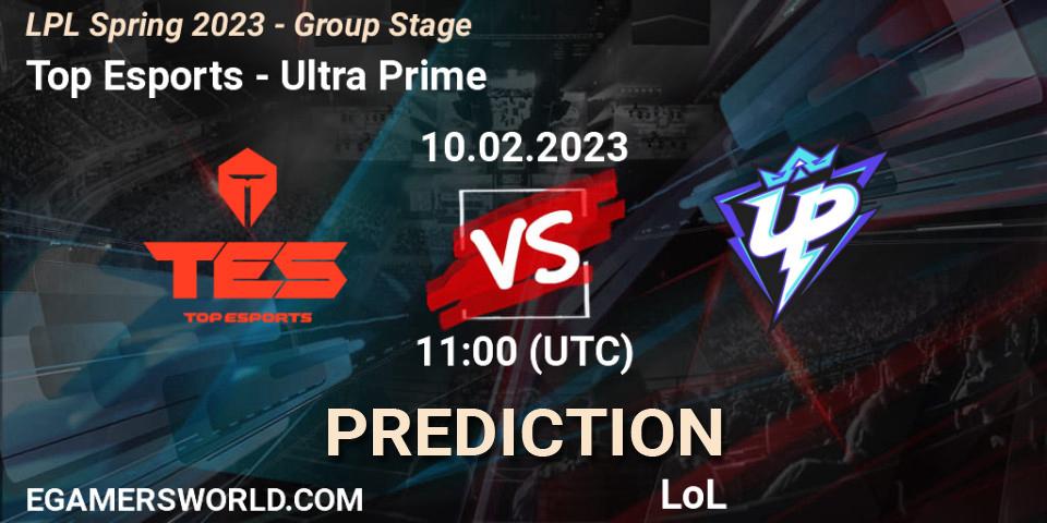 Top Esports - Ultra Prime: ennuste. 10.02.23, LoL, LPL Spring 2023 - Group Stage