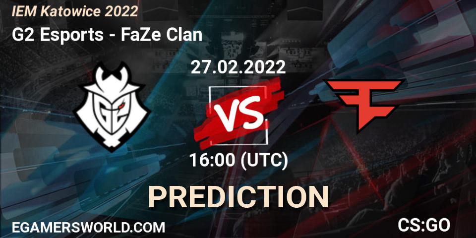 G2 Esports - FaZe Clan: ennuste. 27.02.2022 at 16:00, Counter-Strike (CS2), IEM Katowice 2022
