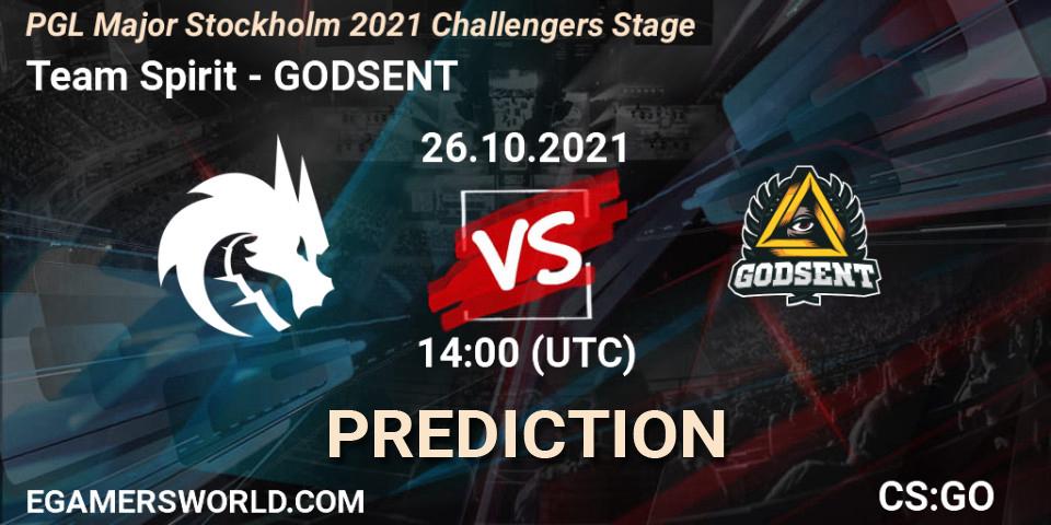 Team Spirit - GODSENT: ennuste. 26.10.2021 at 14:15, Counter-Strike (CS2), PGL Major Stockholm 2021 Challengers Stage