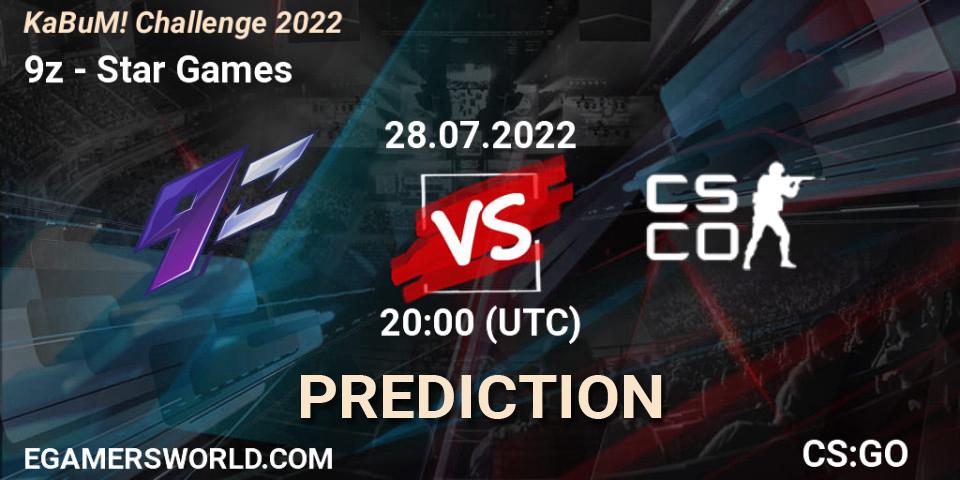 9z - Star Games: ennuste. 28.07.2022 at 20:00, Counter-Strike (CS2), KaBuM! Challenge 2022