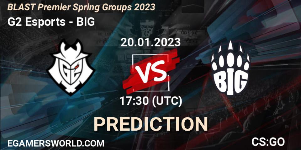 G2 Esports - BIG: ennuste. 20.01.23, CS2 (CS:GO), BLAST Premier Spring Groups 2023