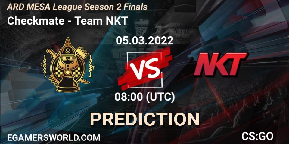 Checkmate - Team NKT: ennuste. 05.03.2022 at 12:40, Counter-Strike (CS2), ARD MESA League Season 2 Finals