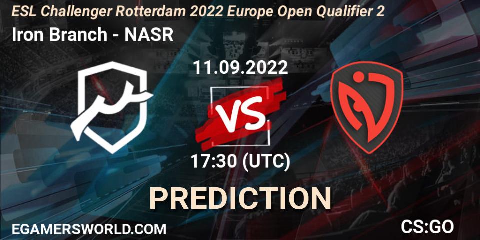 Iron Branch - NASR: ennuste. 11.09.22, CS2 (CS:GO), ESL Challenger Rotterdam 2022 Europe Open Qualifier 2