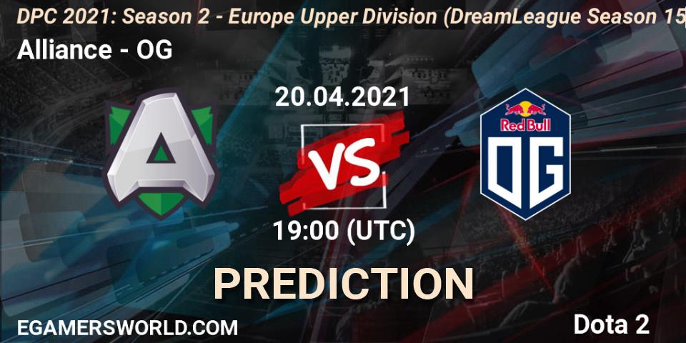 Alliance - OG: ennuste. 20.04.2021 at 19:22, Dota 2, DPC 2021: Season 2 - Europe Upper Division (DreamLeague Season 15)
