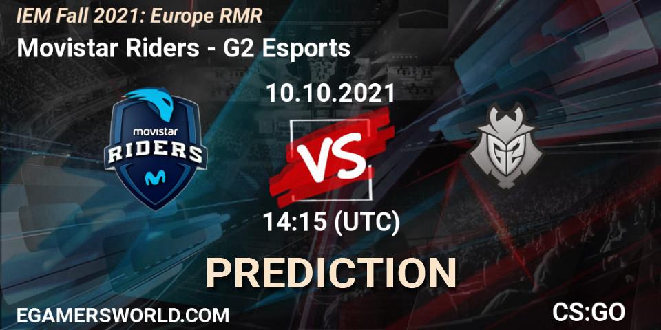 Movistar Riders - G2 Esports: ennuste. 10.10.2021 at 15:20, Counter-Strike (CS2), IEM Fall 2021: Europe RMR