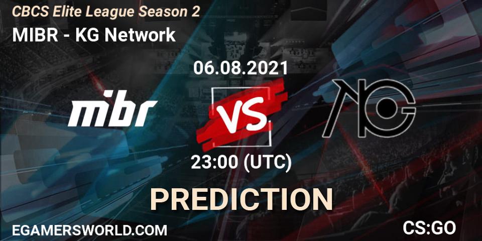 MIBR - KG Network: ennuste. 06.08.2021 at 22:35, Counter-Strike (CS2), CBCS Elite League Season 2
