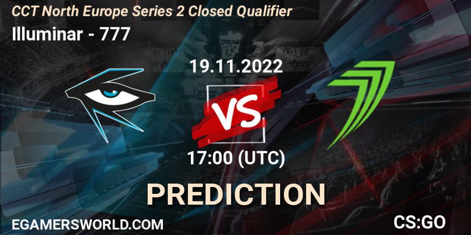 Illuminar - 777: ennuste. 19.11.2022 at 17:00, Counter-Strike (CS2), CCT North Europe Series 2 Closed Qualifier