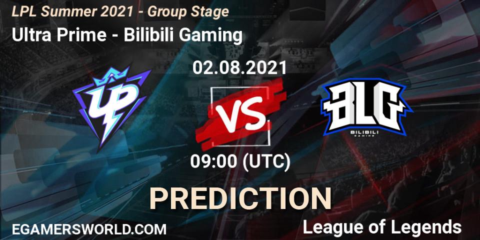 Ultra Prime - Bilibili Gaming: ennuste. 02.08.2021 at 09:00, LoL, LPL Summer 2021 - Group Stage
