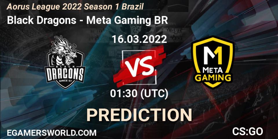Black Dragons - Meta Gaming BR: ennuste. 16.03.2022 at 01:10, Counter-Strike (CS2), Aorus League 2022 Season 1 Brazil
