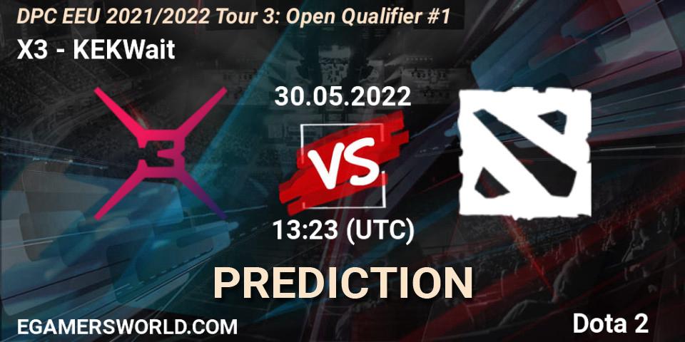 X3 - KEKWait: ennuste. 30.05.2022 at 13:23, Dota 2, DPC EEU 2021/2022 Tour 3: Open Qualifier #1