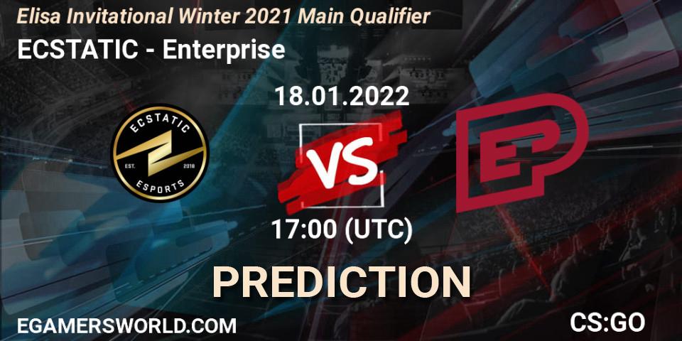 ECSTATIC - Enterprise: ennuste. 18.01.2022 at 17:00, Counter-Strike (CS2), Elisa Invitational Winter 2021 Main Qualifier