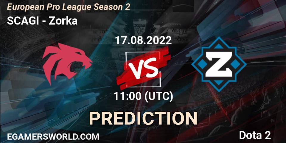 SCAGI - Zorka: ennuste. 17.08.2022 at 11:11, Dota 2, European Pro League Season 2