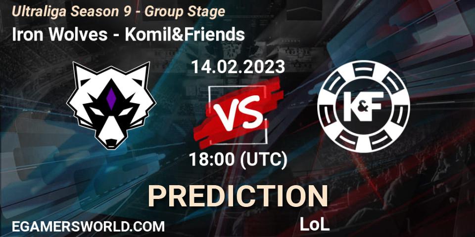 Iron Wolves - Komil&Friends: ennuste. 14.02.23, LoL, Ultraliga Season 9 - Group Stage