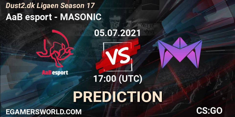 AaB esport - MASONIC: ennuste. 05.07.2021 at 17:00, Counter-Strike (CS2), Dust2.dk Ligaen Season 17