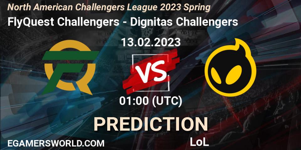FlyQuest Challengers - Dignitas Challengers: ennuste. 13.02.2023 at 00:45, LoL, NACL 2023 Spring - Group Stage