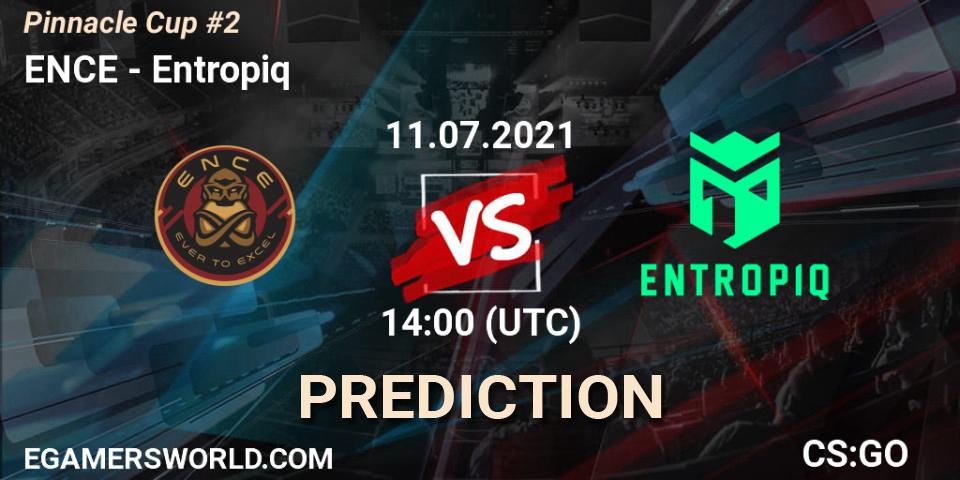 ENCE - Entropiq: ennuste. 11.07.2021 at 14:00, Counter-Strike (CS2), Pinnacle Cup #2