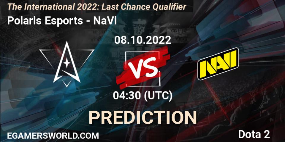 Polaris Esports - NaVi: ennuste. 08.10.22, Dota 2, The International 2022: Last Chance Qualifier