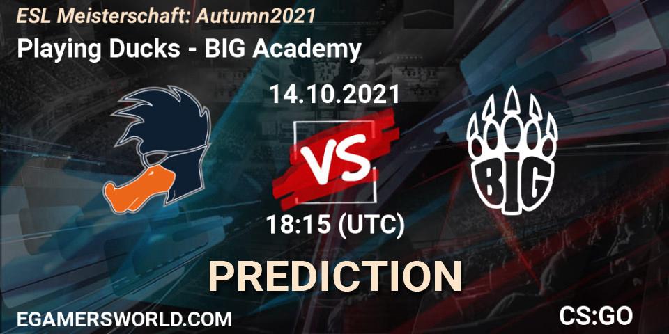 Playing Ducks - BIG Academy: ennuste. 14.10.21, CS2 (CS:GO), ESL Meisterschaft: Autumn 2021