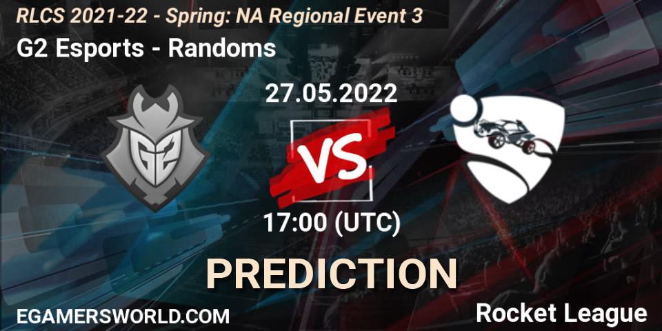 G2 Esports - Randoms: ennuste. 27.05.2022 at 17:00, Rocket League, RLCS 2021-22 - Spring: NA Regional Event 3