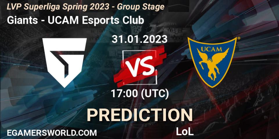 Giants - UCAM Esports Club: ennuste. 31.01.23, LoL, LVP Superliga Spring 2023 - Group Stage