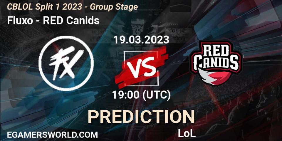 Fluxo - RED Canids: ennuste. 19.03.2023 at 19:00, LoL, CBLOL Split 1 2023 - Group Stage