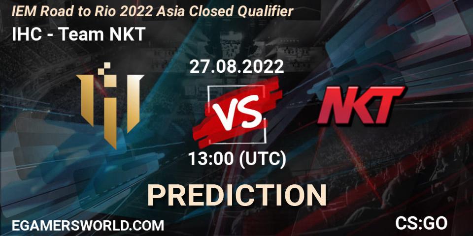 IHC - Team NKT: ennuste. 27.08.2022 at 13:00, Counter-Strike (CS2), IEM Road to Rio 2022 Asia Closed Qualifier