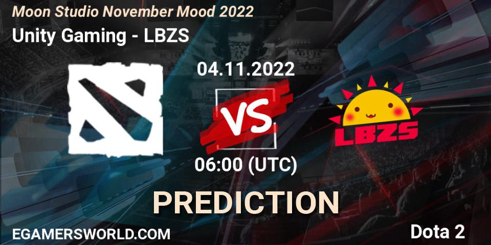 Unity Gaming - LBZS: ennuste. 04.11.2022 at 06:02, Dota 2, Moon Studio November Mood 2022