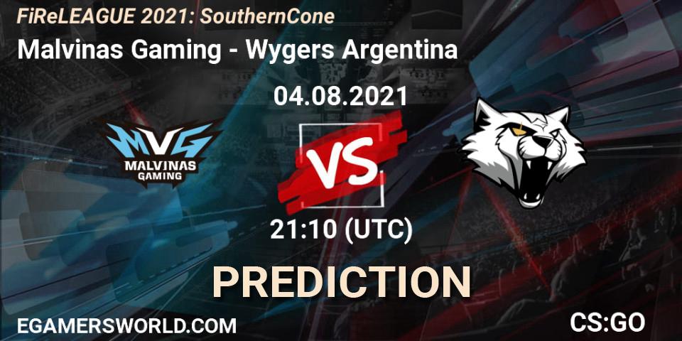 Malvinas Gaming - Wygers Argentina: ennuste. 04.08.2021 at 21:10, Counter-Strike (CS2), FiReLEAGUE 2021: Southern Cone
