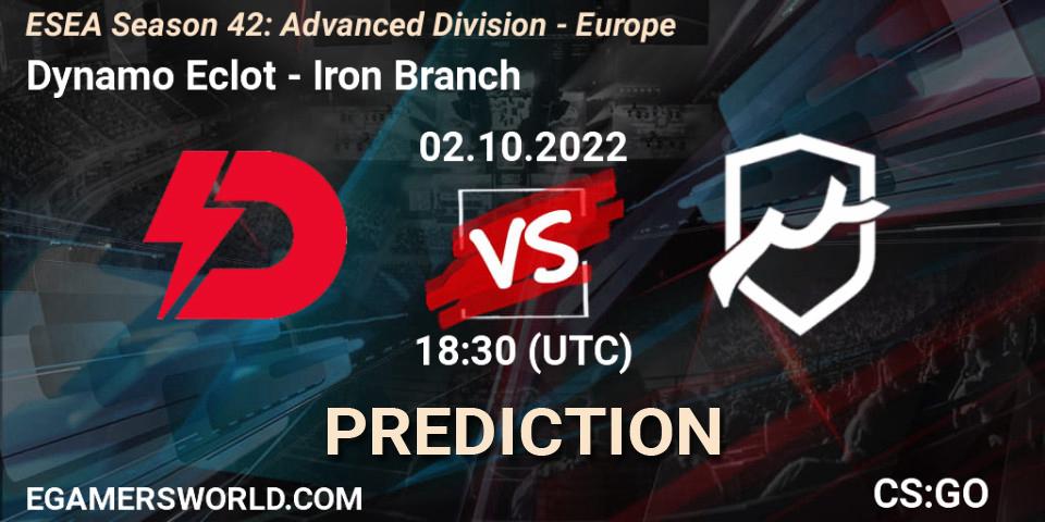 Dynamo Eclot - Iron Branch: ennuste. 02.10.2022 at 16:10, Counter-Strike (CS2), ESEA Season 42: Advanced Division - Europe